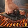 ŻELIWNA PRASKA 20x10cm DO GRILLOWANIA BURGERÓW STEKÓW MIĘSA HAGE